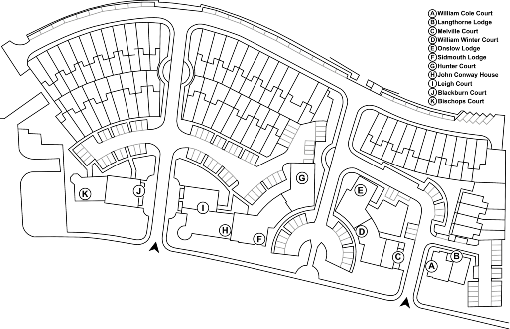 Map of Brockwell Gate